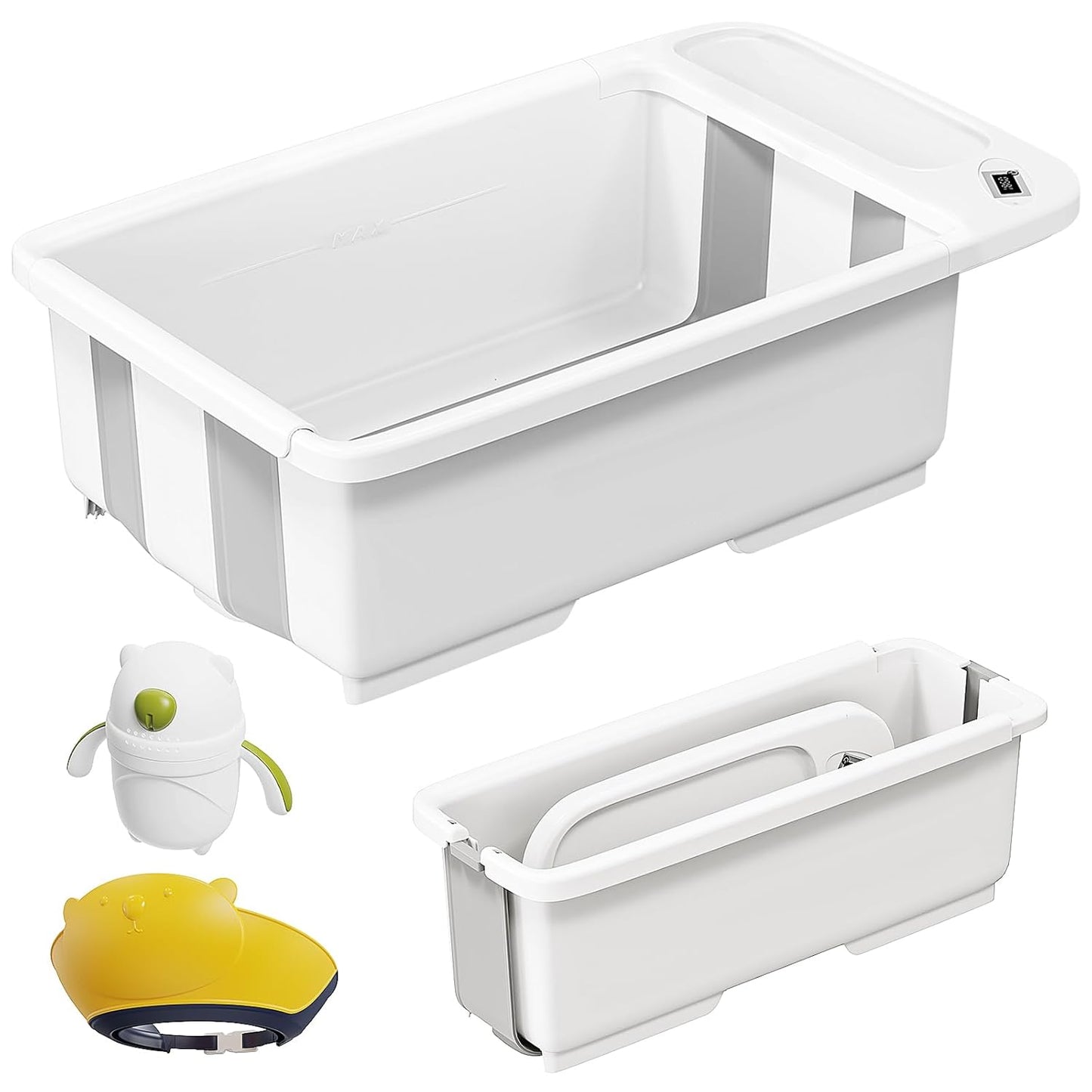 Collapsible Baby Bathtub with Smart Temperature Display