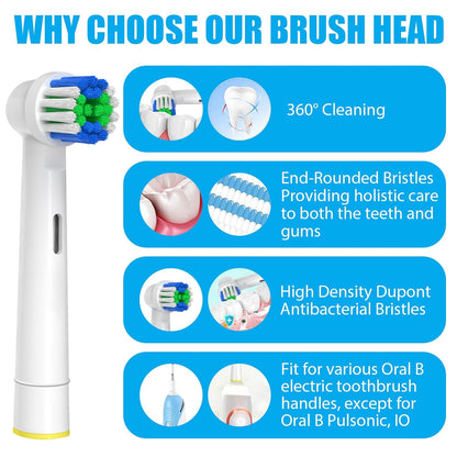 Replacement Toothbrush Heads Compatible with Oral B Braun, 12 Pcs